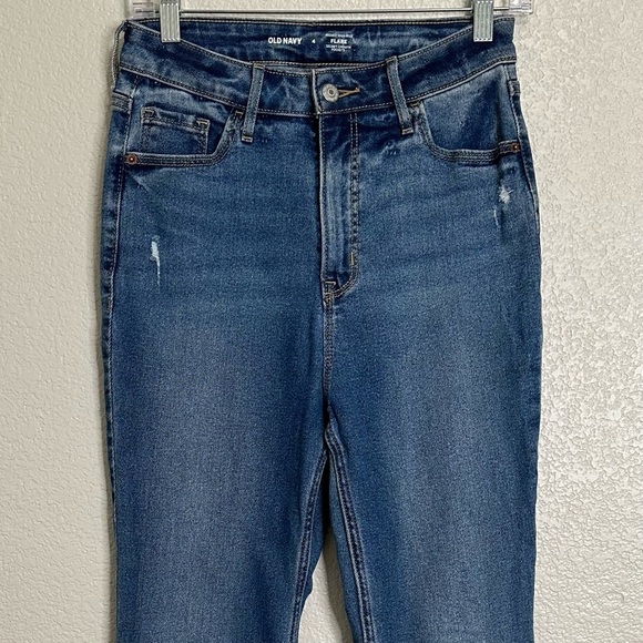 Old Navy Higher High-Rise Flare Medium Wash Mary Kate Jeans, Size 4 - Picture 2 of 10
